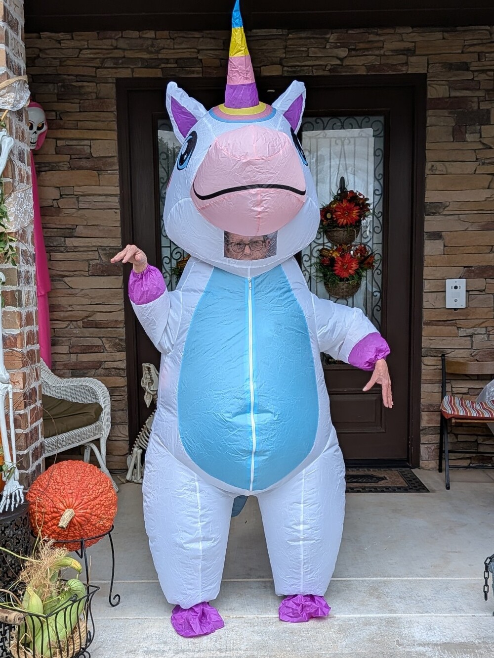 NEW Adult Inflatable Unicorn Costume Deluxe Large Halloween Kawaii Cute Men Girl